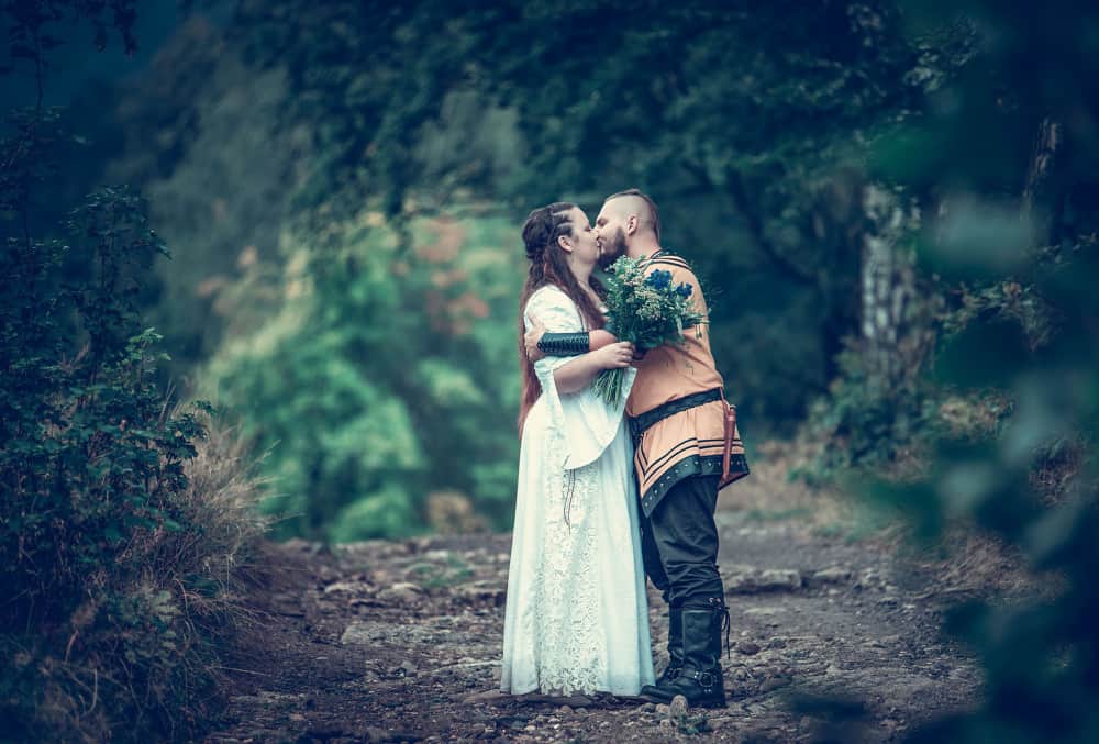 Viking wedding — newlyweds