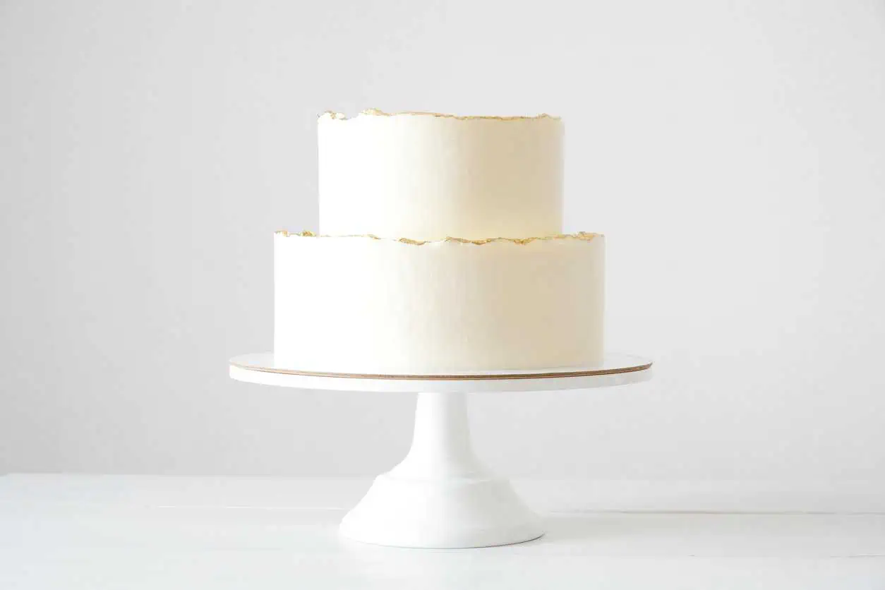 a simple two tier wedding cake