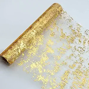 glitter metallic gold table runner