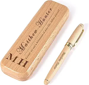 personalized wooden pen – wedding officiant gift